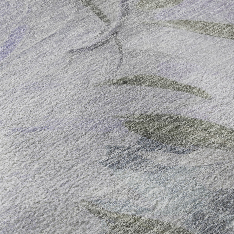 Tapis floral lavable à la machine de qualité supérieure Mayfield AMF2264, Lavande, 10 pi x 14 pi