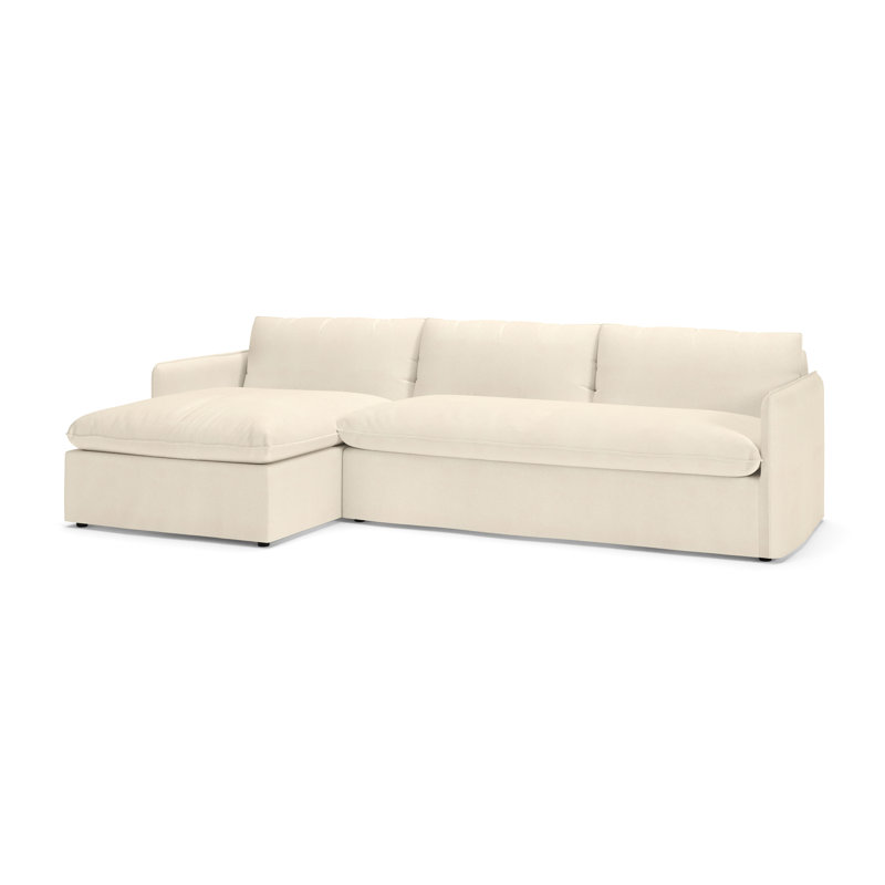 Bellatrix 2-Piece Slipcovered Sectional, Bayou Natural Canvas, Left Hand Facing