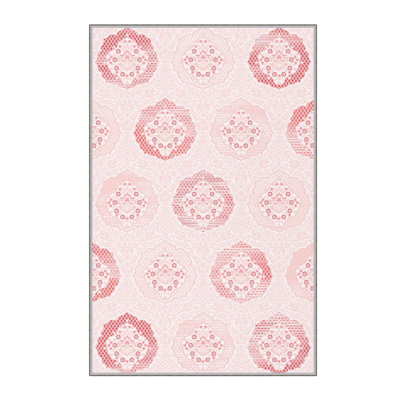 Stylish Woven Carpet, 5.6 x 7.5 Feet, 100% Polyester, 0.3 in Pile Height | Antibacterial, Non-Slip PVC Felt Dot Underside, Machine Washable | 3D Digital Printing, Durable & Easy to Maintain - Perfect for Any Room