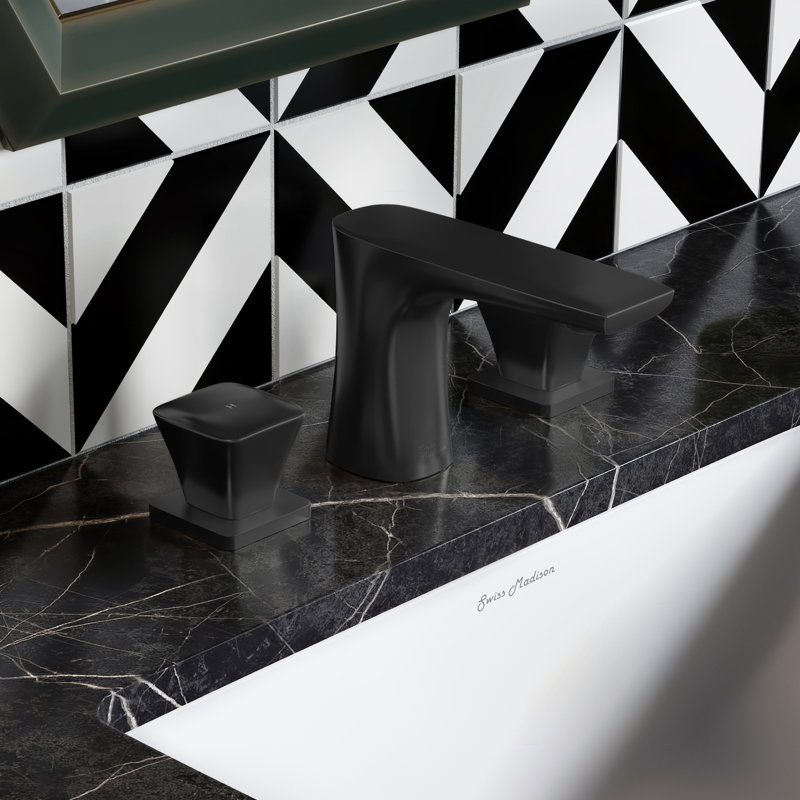 Monaco 8 in. Widespread, 2-Handle, Bathroom Faucet, Matte Black