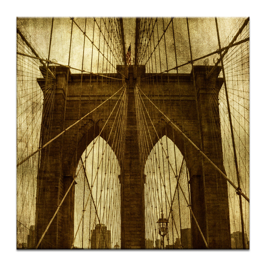 'Brooklyn Bridge' by Andrew Paranavitana Photographic Print on Wrapped Canvas