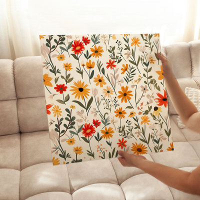 Motif de fleurs botaniques non encadrées