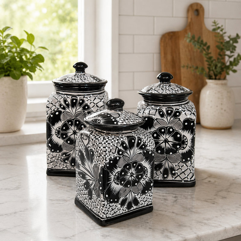 Canisters - Black Set Of 3