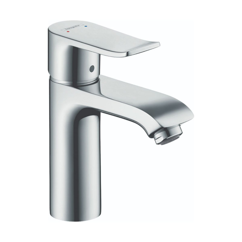 Metris Single Hole Bathroom Faucet with Drain Assembly, Chrome