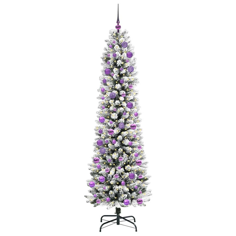 Artificial Christmas Tree with 300 LEDs, 7.87' H, Purple