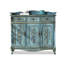 Console bleue en bois massif