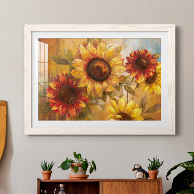 «Sunflower Cheer» par J Paul, reproduction d'art sur papier encadrée