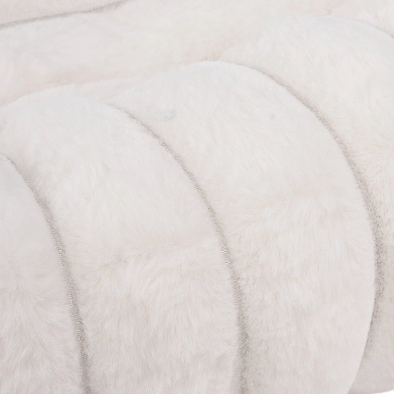 Faux Fur Pet Bed, 60cm W x 60cm D, White