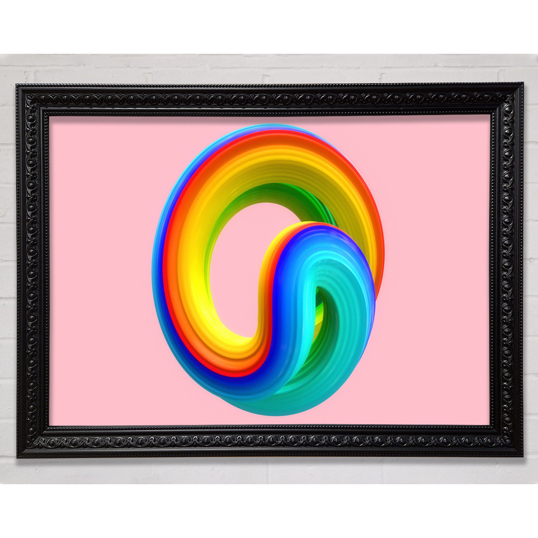 Gerahmtes Leinwandbild The Rainbow Swirl Paste