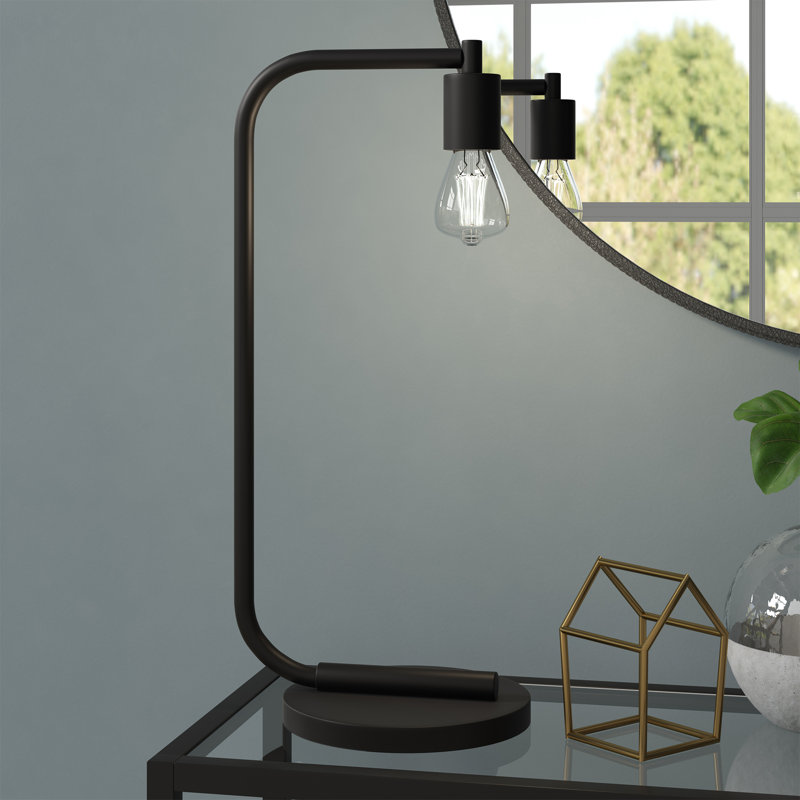 Lampe de bureau Issamar, Bronze noirci, H 24 po x l 12 po x P 12 po