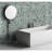 Handicraft 12 in. x 12 in. Stained Glass Straight Edge Square Mosaic Decorative Kitchen & Bathroom Wall Tile-36910303