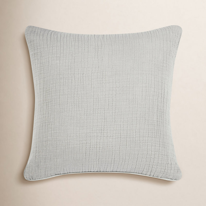 Daila Linen Blend Sham Set, Euro, Gray