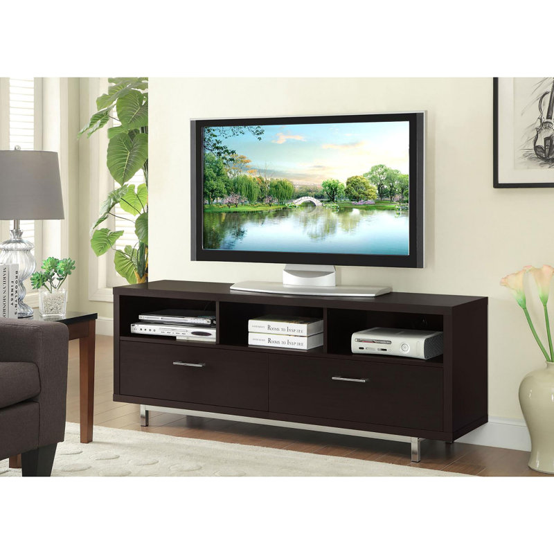 Drawer Storage TV Console, Brown