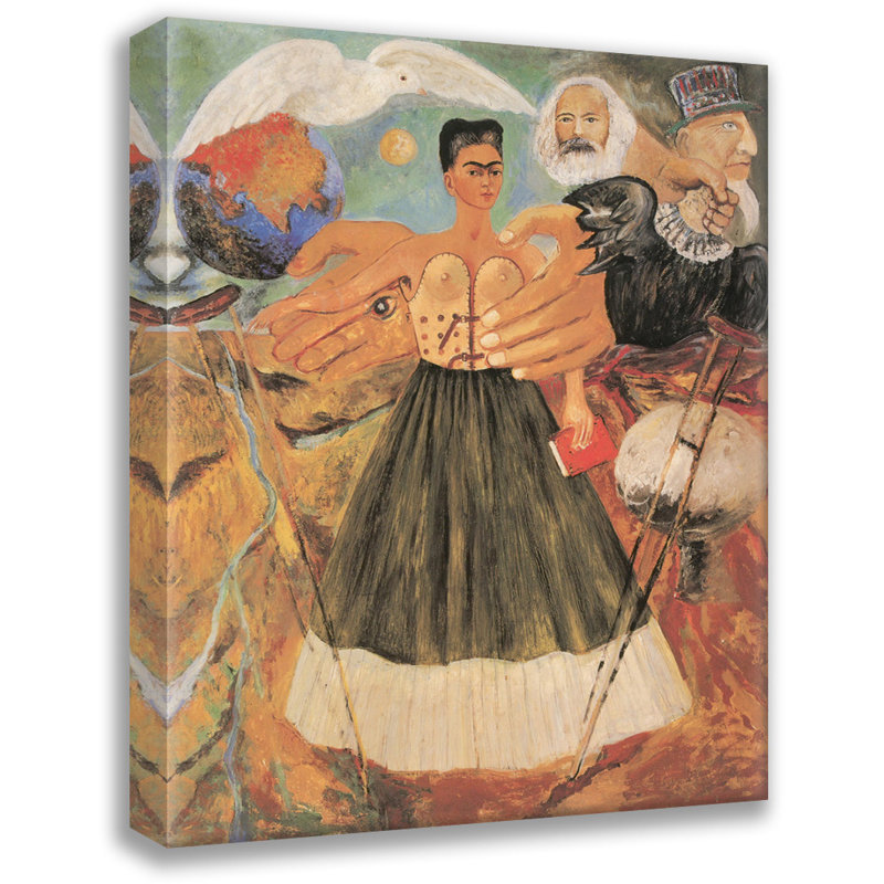«Marxism Will donner la santé aux gens» par Frida Kahlo, toile tendue avec châssis, H 18 po x l 13 po