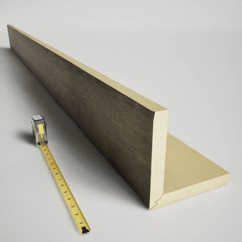 Planche de poutre en faux bois Endurathane sablé, H 6 po x l 4 po, Almond, 18 pi L