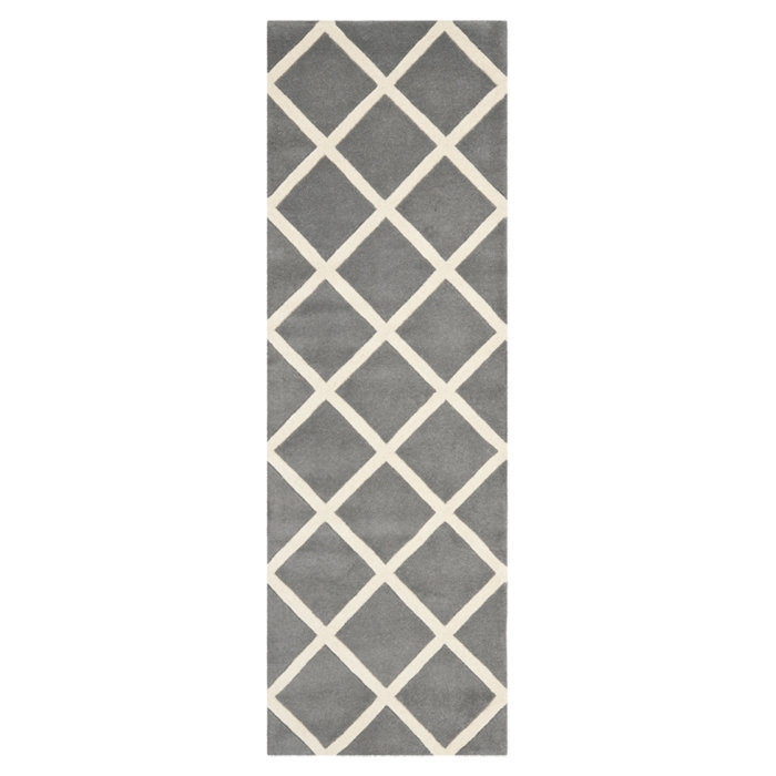Teresita Hand Tufted Wool Geometric Rug, Runner 2'3" x 7'