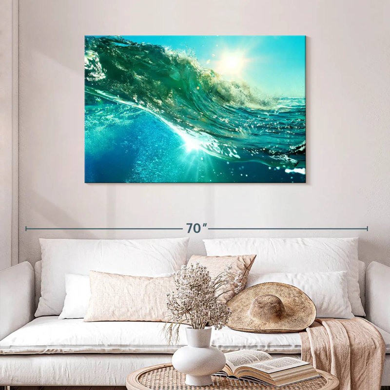 Gillard Sunlit Ocean Wave, H 30 po x l 45 po
