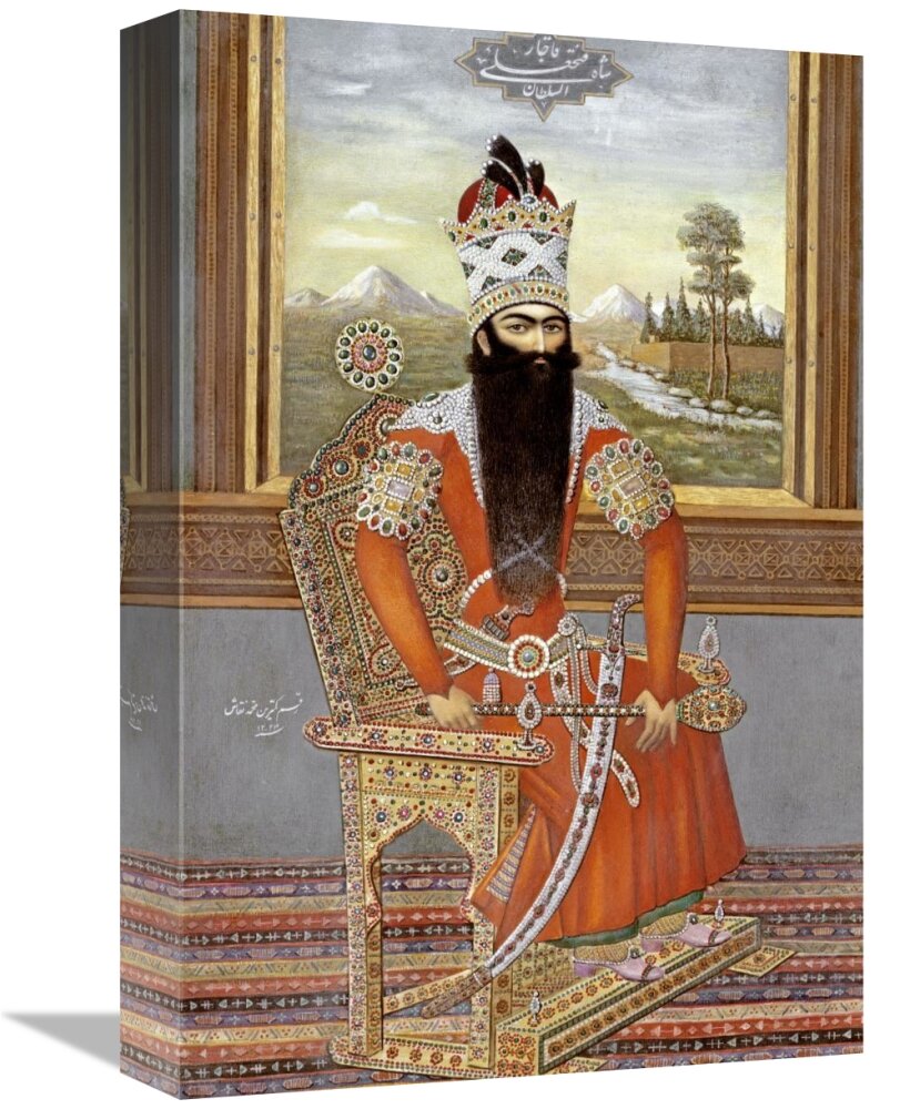 Portrait of Sultan in Landscape Framed Oil Painting Print on