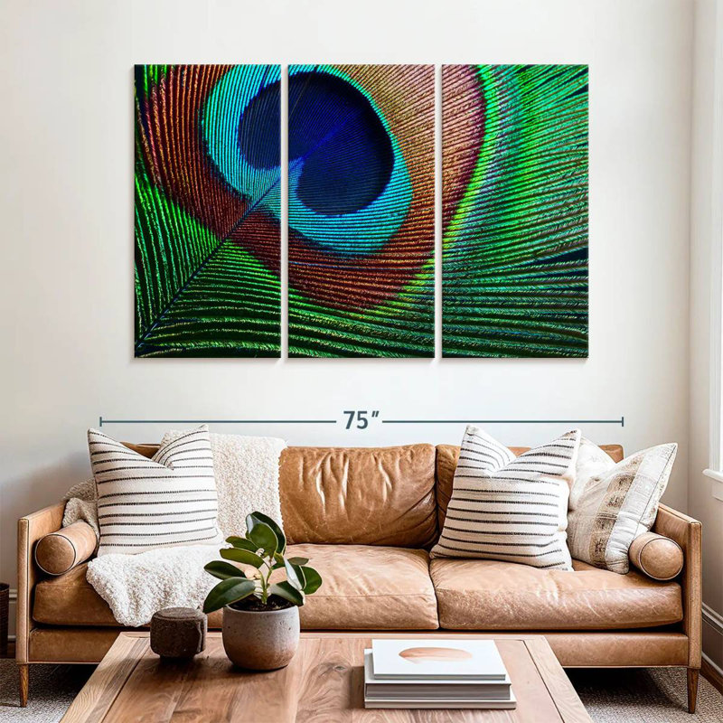 Brampt Fine Peacock Feather, 42" H x 65" W