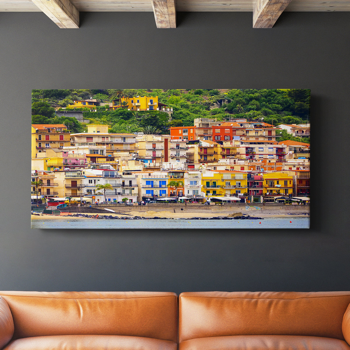 Rosecliff Heights Italian Beach Village- Gallery Wrapped Canvas -Ready to  Hang | Wayfair, image size:1200x1200