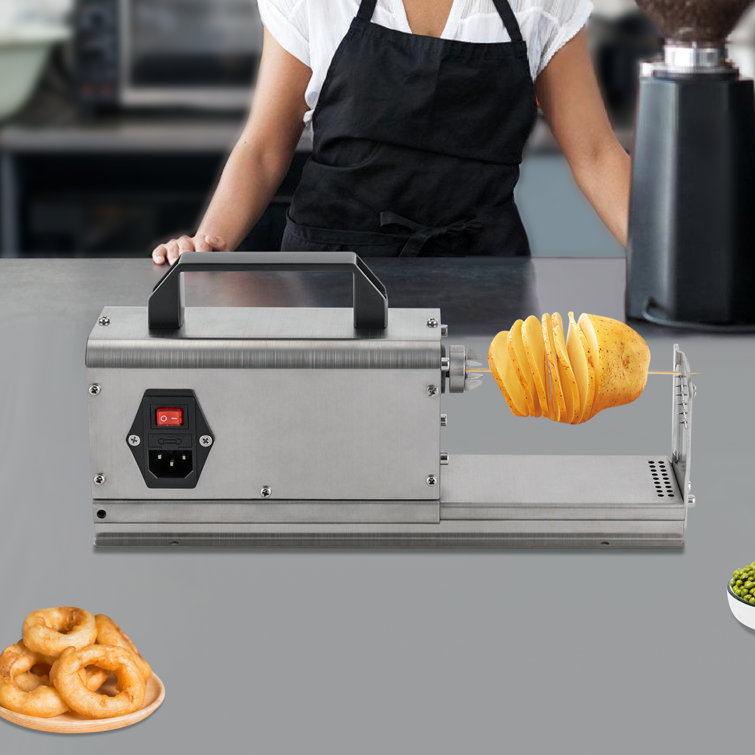 Electric Potato Twister Tornado Potato Slicer Spiral Potato Cutter With  Handle 110V