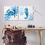 «Crab & Seahorse Abstractions», ensemble d'art mural sur toile 2 pièces, design par Cat Thurman Designs-957939200