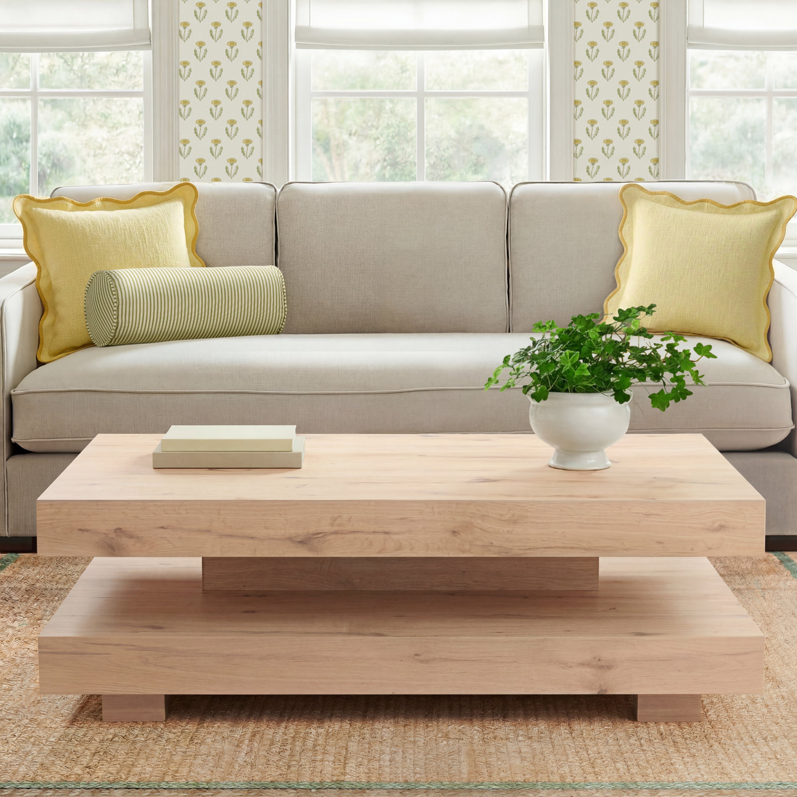 Jullisa 55" Oak Coffee Table