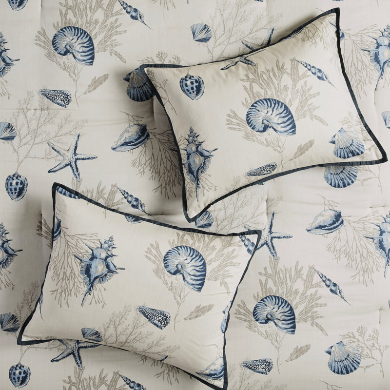 Édredon bleu très grand - motif décoratif croisé en tissage croisé 180 pièces 7 pièces 270G / m2