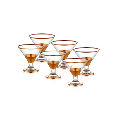 Glam Series Dessert Glasses, Set Of 6 - Copper