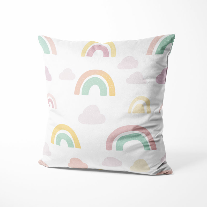 Coussin décoratif Boho - Red Little Rainbows, H 16 po x l 16 po