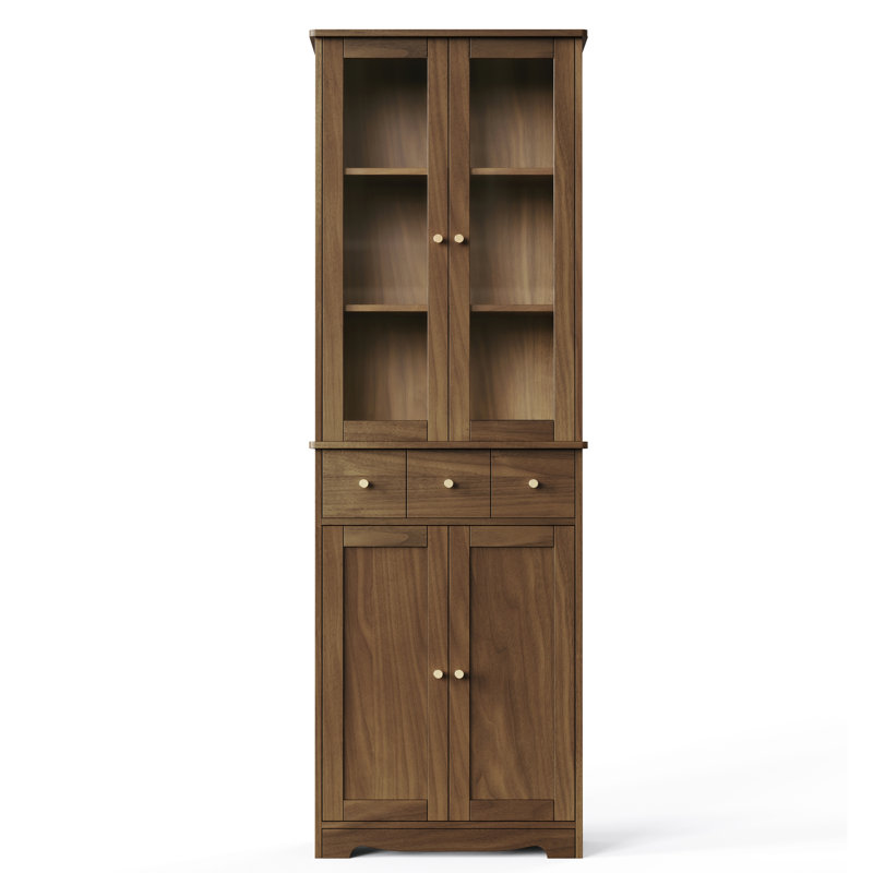 Armoire à linge autoportante Bansal, Brun