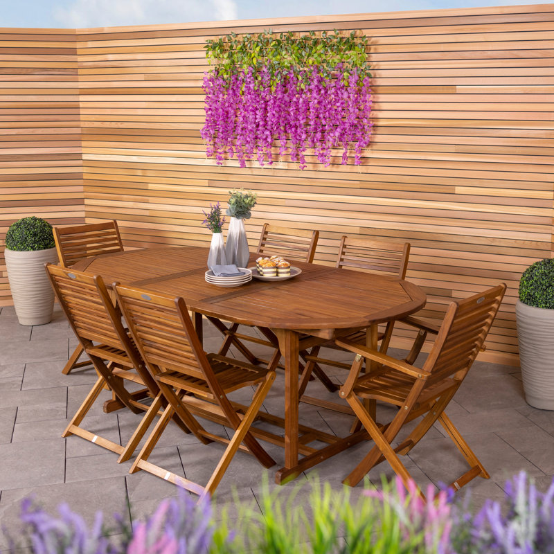 Fayston 6-Person Wooden Patio Dining Set