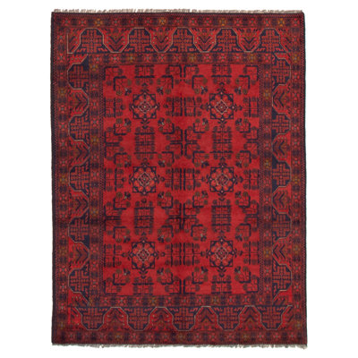 Maahika One-of-a-Kind 4'11" X 6'6" New Age Wool Area Rug in Red