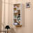 Bookshelf, Freestanding Wood Open Bookcase with 5 Cubes, with 2 keyhole hangers, Office Décor Rectangular Storage Shelf