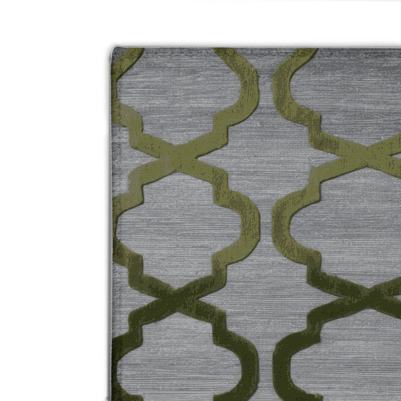 Tapis gris intérieur et extérieur Trellis, Rectangulaire 2 pi x 3 pi