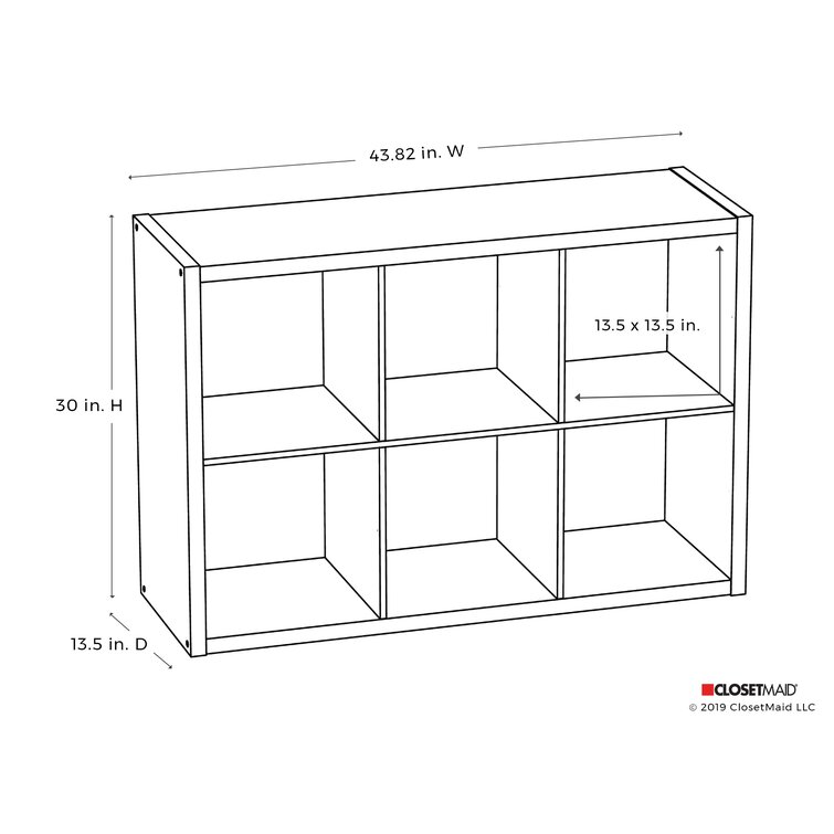 ClosetMaid Cube Organizer - Black 13.5 x 43.82 in