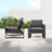 Quanetta Powder Coated Aluminum Outdoor Lounge Chair
