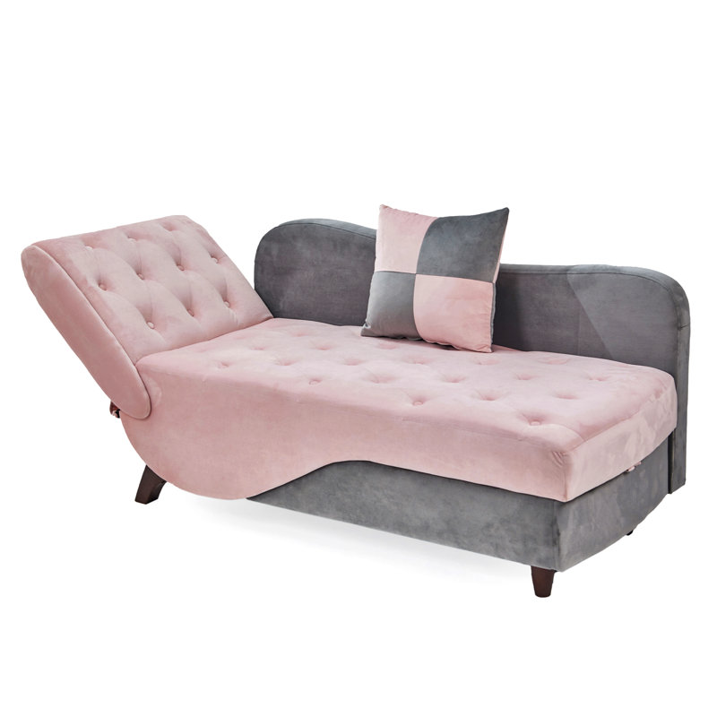 Flâneuse rembourrée, Velours rose