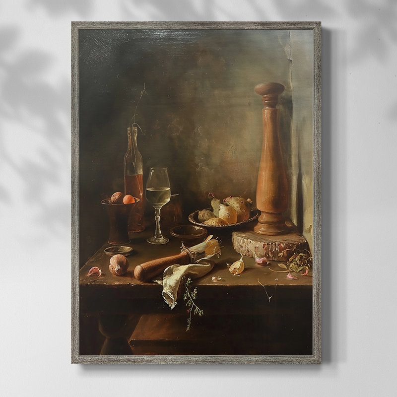 Reproduction encadrée FLORAL Series DCCXVIII - bois massif, H 30 po x l 24 po