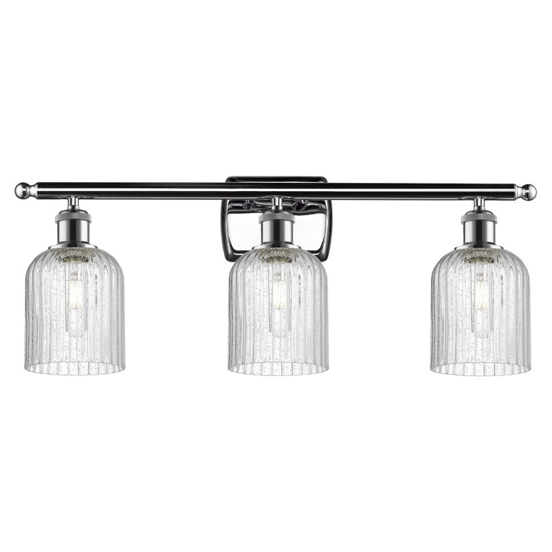 Abat-jour de meuble-lavabo 3 lumières 25 po Brion Addeline, Chrome poli, Seedy