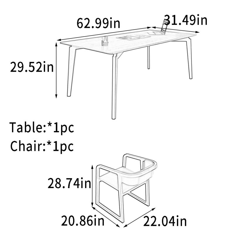 Ash Wood Desk with Rounded Corners