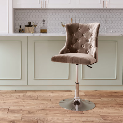 Thane Swivel Upholstered Adjustable Height Counter Stool with Metal Frame