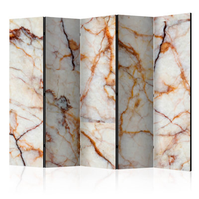 Gulas 225cm W x 172cm H 5 - Panel Solid Wood Folding Room Divider
