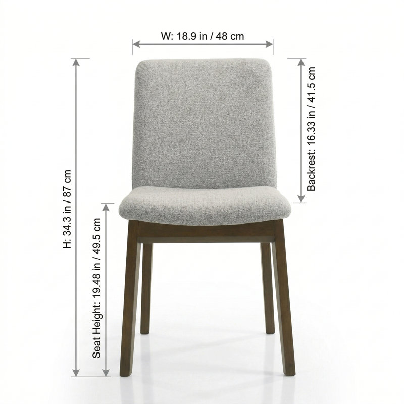 7-Piece Dining Table Set, Seats 6, 82.7" Superellipse Oak Table & 6 Tall-Back Grey Upholstered Dining Chairs