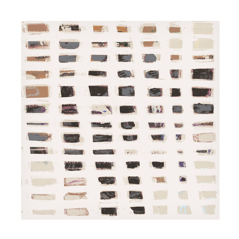Peinture bolologienne neutre sur toile par Regina Moore, peinture, H 24 po x l 24 po x P 2 po