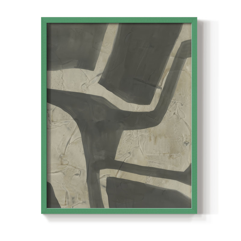 «Casse-tête II», reproduction encadrée - bois massif, H 11 po x l 9 po, Cadre vert