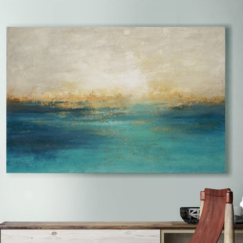 « littoral ii », peinture sur toile tendue, H 40 po x l 30 po x P 1 po