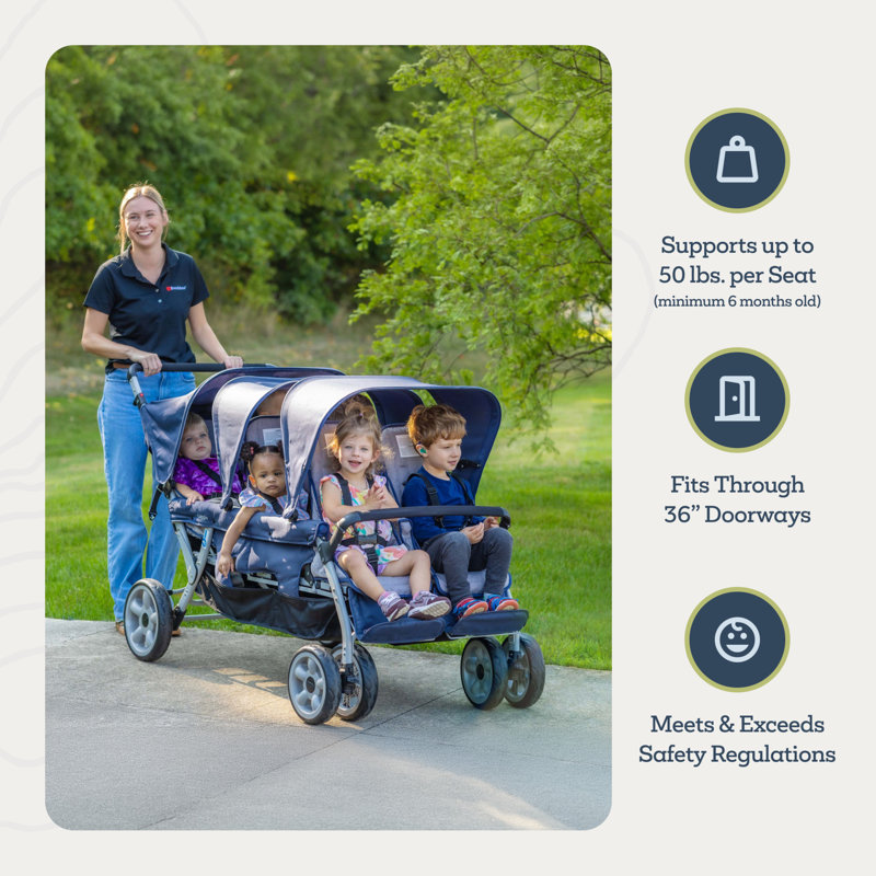 Gaggle Jamboree Multi-Child Stroller, Navy Blue