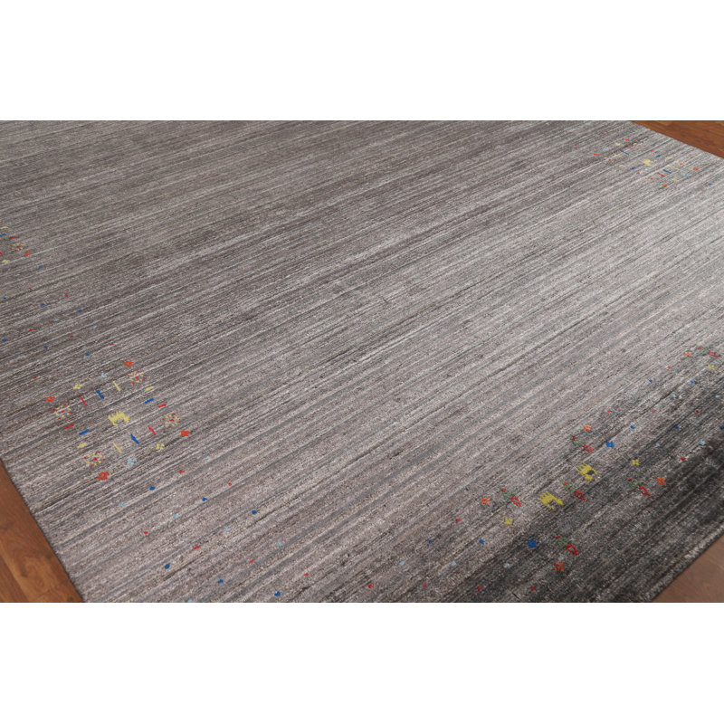 Tapis oriental gris fait à la main Gabbeh