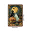 Décoration murale fantôme d'Halloween primitive sorcière fantôme en métal 20 x 30 cm-131406603